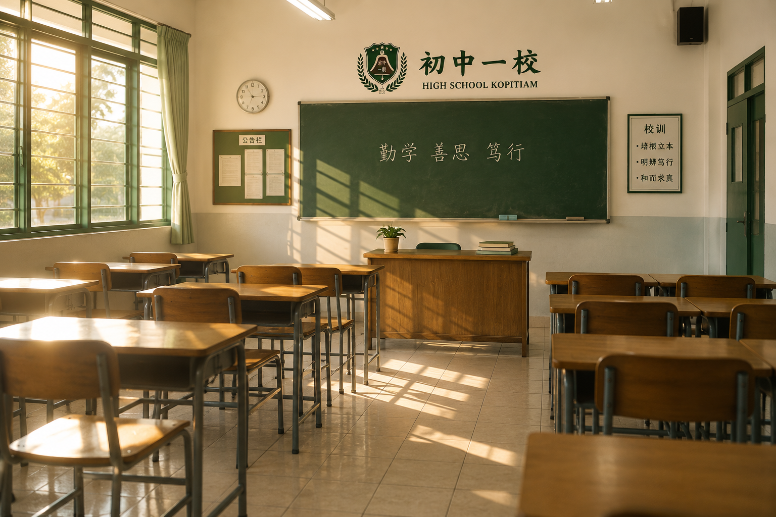 咖啡馆座位与暖灯空间